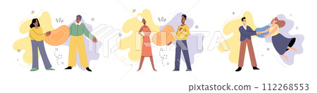 Social distance vector illustration. Avoiding crowded areas is essential for disease prevention Staying away from sick individuals helps maintain personal health Society must come together to enforce Social distance vector illustration. Avoiding crowded areas is essential for disease prevention Staying away from sick individuals helps maintain personal health Society must come together to enforce 112268553