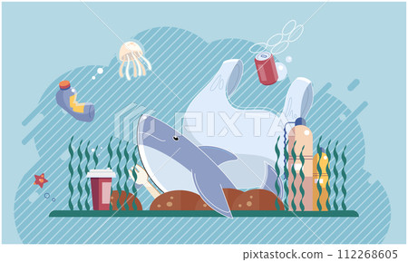 Water pollution. Vector illustration. Pollution disrupts natural balance ecosystems and harms wildlife Ecology studies relationship between organisms and their environment The eco friendly movement Water pollution. Vector illustration. Pollution disrupts natural balance ecosystems and harms wildlife Ecology studies relationship between organisms and their environment The eco friendly movement 112268605