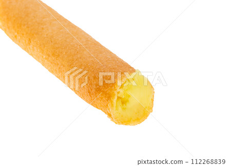 waffle roll with lemon cream waffle roll with lemon cream 112268839