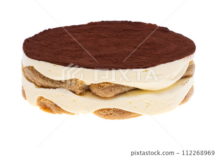 Tiramisu cake isolated Tiramisu cake isolated 112268969