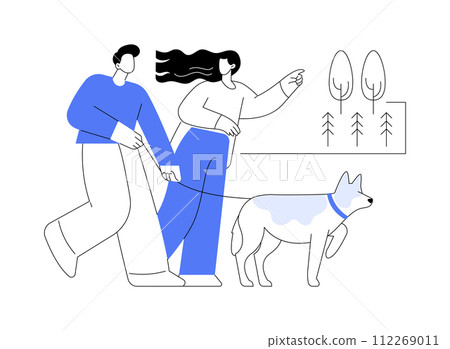 Regular walks isolated cartoon vector illustrations. Regular walks isolated cartoon vector illustrations. 112269011