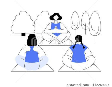Park yoga isolated cartoon vector illustrations. 112269023