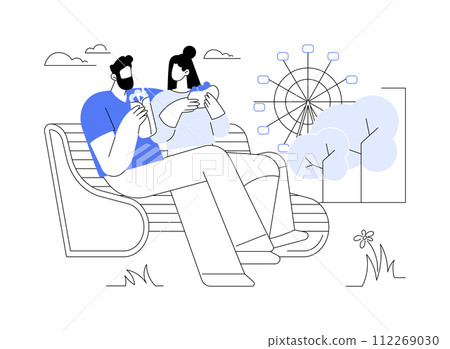 Happy weekend isolated cartoon vector illustrations. Happy weekend isolated cartoon vector illustrations. 112269030