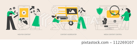 Mass media abstract concept vector illustrations. Mass media abstract concept vector illustrations. 112269107