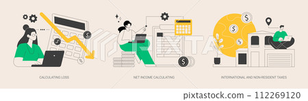 Accountancy service abstract concept vector illustrations. 112269120