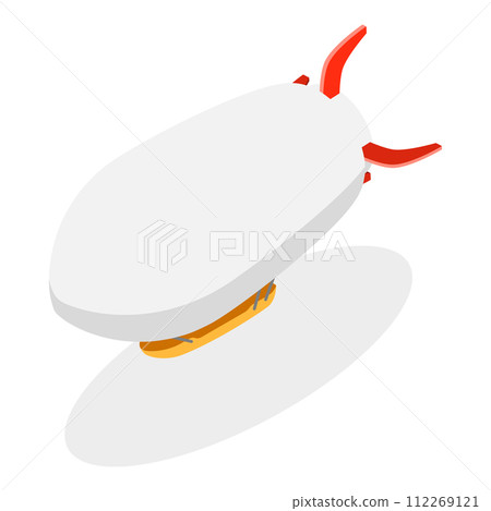 3D Isometric Flat Vector Set of Airships. Item 4 112269121
