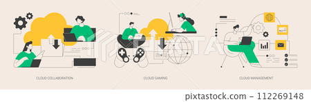 Cloud service abstract concept vector illustrations. 112269148