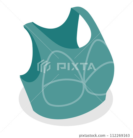 3D Isometric Flat Vector Set of Bras. Item 7 112269163