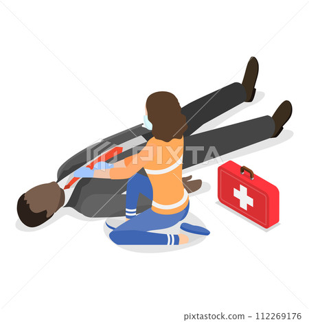 3D Isometric Flat Vector Illustration of Urgency Care. Item 4 112269176