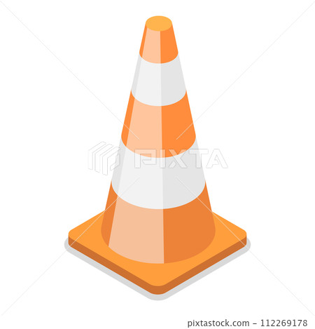 3D Isometric Flat Vector Set of Traffic Road Barriers. Item 7 3D Isometric Flat Vector Set of Traffic Road Barriers. Item 7 112269178