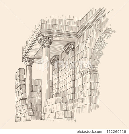 Ancient Greek temple. 112269216