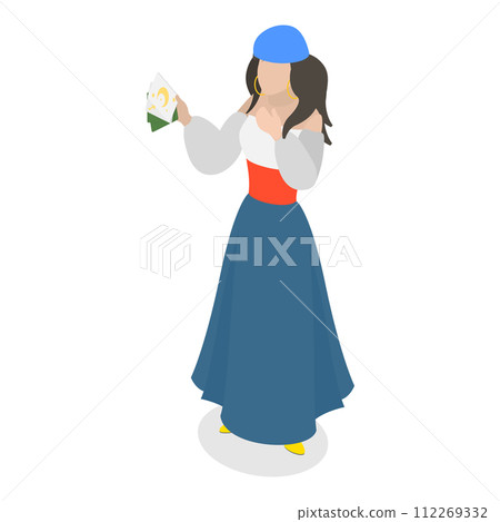 3D Isometric Flat Vector Set of Fortune Tellers. Item 3 112269332