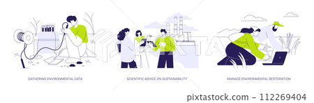 Environmental science abstract concept vector illustrations. Environmental science abstract concept vector illustrations. 112269404