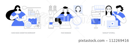 Beauty classes isolated cartoon vector illustrations se 112269416