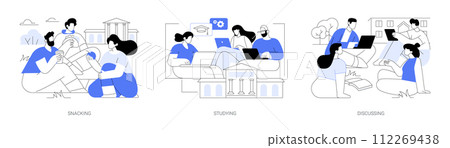 Campus yard isolated cartoon vector illustrations se Campus yard isolated cartoon vector illustrations se 112269438