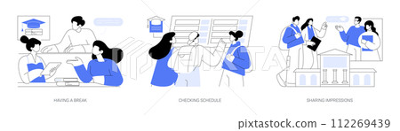 College life isolated cartoon vector illustrations se College life isolated cartoon vector illustrations se 112269439