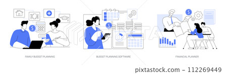 Budget planning isolated cartoon vector illustrations se 112269449
