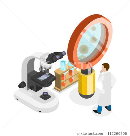 3D Isometric Flat Vector Illustration of Human Papillomavirus Prevention. Item 3 3D Isometric Flat Vector Illustration of Human Papillomavirus Prevention. Item 3 112269506