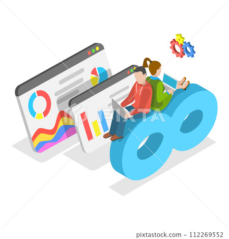 3D Isometric Flat Vector Illustration of Software Development. Item 1 112269552