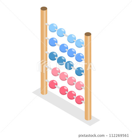 3D Isometric Flat Vector Set of Abacuses. Item 1 3D Isometric Flat Vector Set of Abacuses. Item 1 112269561