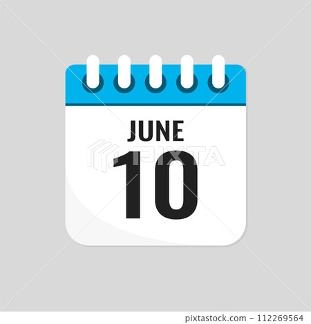 Icon page calendar day - 10 June Icon page calendar day - 10 June 112269564