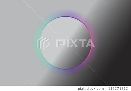 Background silver with copy space, colorful neon light 112271812