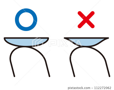 Illustration of the front and back of contact lenses 112272062