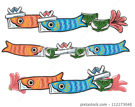 鯉魚旗兒童節手繪風格線條插畫集 鯉魚旗兒童節手繪風格線條插畫集 112273048