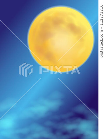 夜空風景與滿月漂浮在雲層之上 夜空風景與滿月漂浮在雲層之上 112273216