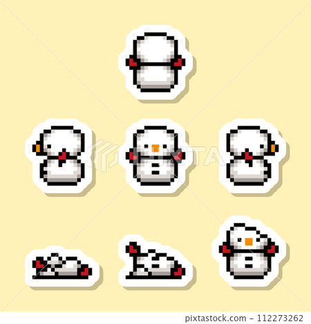 雪人像素藝術標籤 112273262