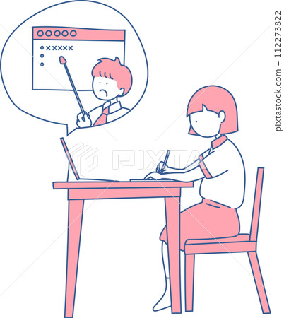 線上學習的女孩 112273822