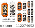 Lanterns for precaution against fire vector illustration variations 112274052