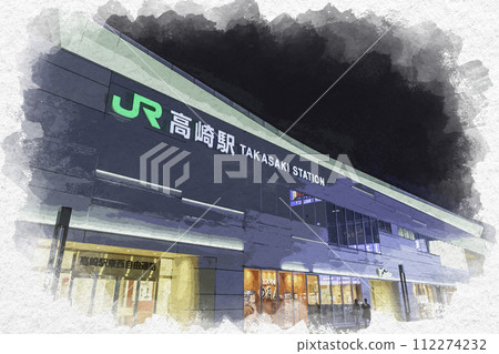 水彩風格的高崎站東口車站大樓E-Site Takasaki 群馬縣高崎市 水彩風格的高崎站東口車站大樓E-Site Takasaki 群馬縣高崎市 112274232