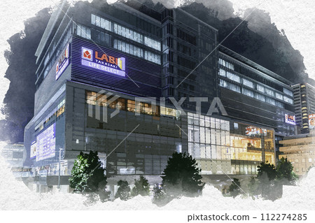 Watercolor style Takasaki Station East Exit Yamada Denki Takasaki City, Gunma Prefecture 112274285