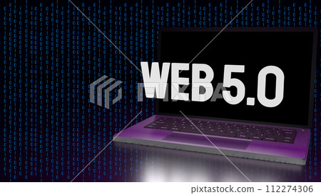 The web 5.0 on Notebook for technology concept 3d rendering. The web 5.0 on Notebook for technology concept 3d rendering. 112274306