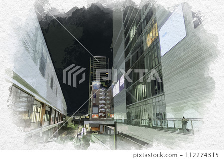 Watercolor style Takasaki Station East Exit Takasaki City, Gunma Prefecture 112274315