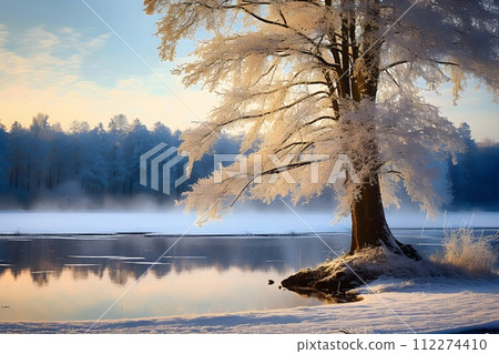美麗的雪景23 AI生成影像 112274410