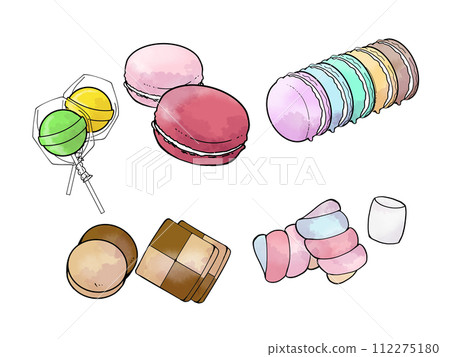 色彩繽紛的糖果套裝 112275180