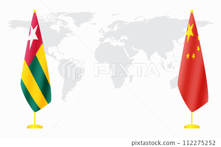 China and Togo flags for official meeting China and Togo flags for official meeting 112275252