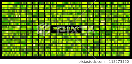Green, emerald glossy gradient, metal foil texture. Color swatch set. Collection of high quality gradients. Shiny metallic background. Design element. Vector illustration Green, emerald glossy gradient, metal foil texture. Color swatch set. Collection of high quality gradients. Shiny metallic background. Design element. Vector illustration 112275360