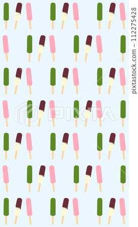 Simple and cute ice cream illustration pattern Simple and cute ice cream illustration pattern 112275428
