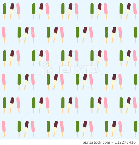 Simple and cute ice cream illustration pattern Simple and cute ice cream illustration pattern 112275436