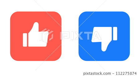 Red and blue｜Good mark and bad mark 112275874