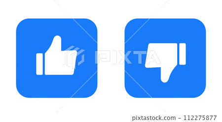 Simple blue good and bad marks 112275877