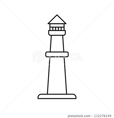 Lighthouse icon line template isolated Lighthouse icon line template isolated 112276249