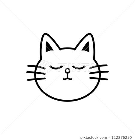 Cat icon line design template isolated 112276250