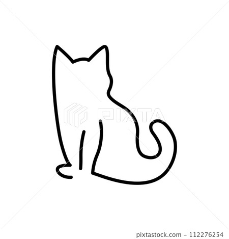 Cat icon line design template isolated Cat icon line design template isolated 112276254
