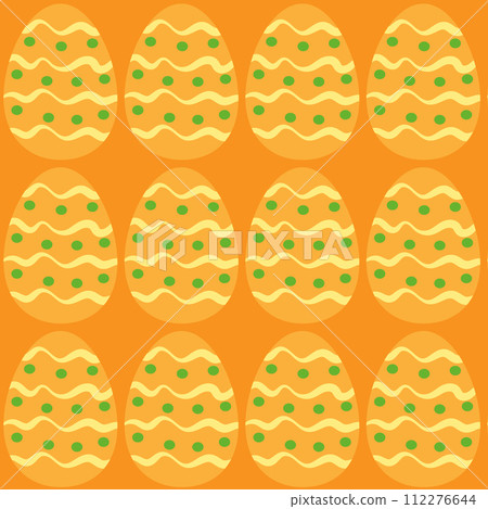 Easter eggs simple seamless pattern. Easter eggs, Easter symbol, decorative vector elements. 112276644