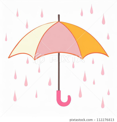 Colorful umbrella in watercolor style 112276813