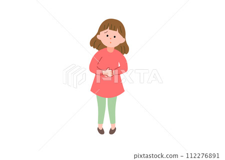 一個肚子疼的女孩 112276891